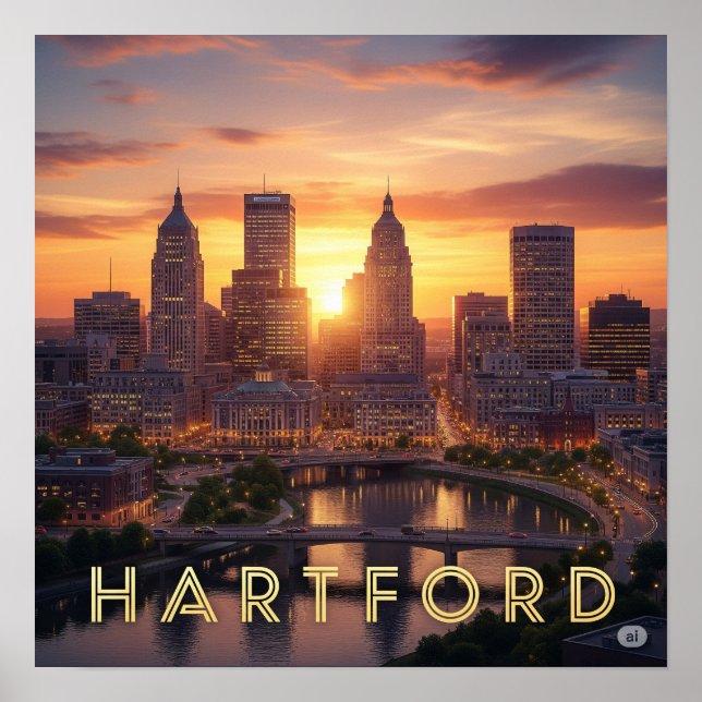 Hartford Golden Hour Poster (Framsidan)