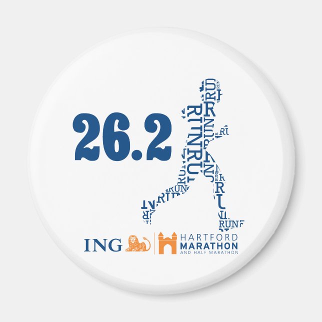 Hartford Marathon: 26.2 Magnet (Framsidan)