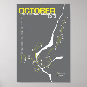 Hartford Marathon Karta Poster