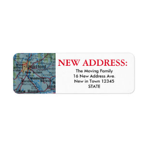 Hartford Ny adress Label Returadress Etikett