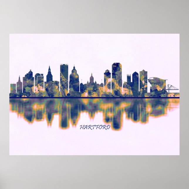 Hartford Skyline Poster (Framsidan)
