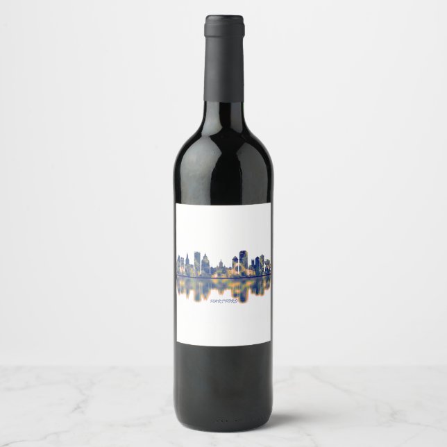 Hartford Skyline Vinflaska Etikett (Framsida)