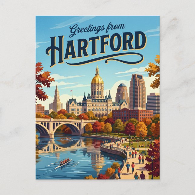 Hartford USA Vykort (Framsida)