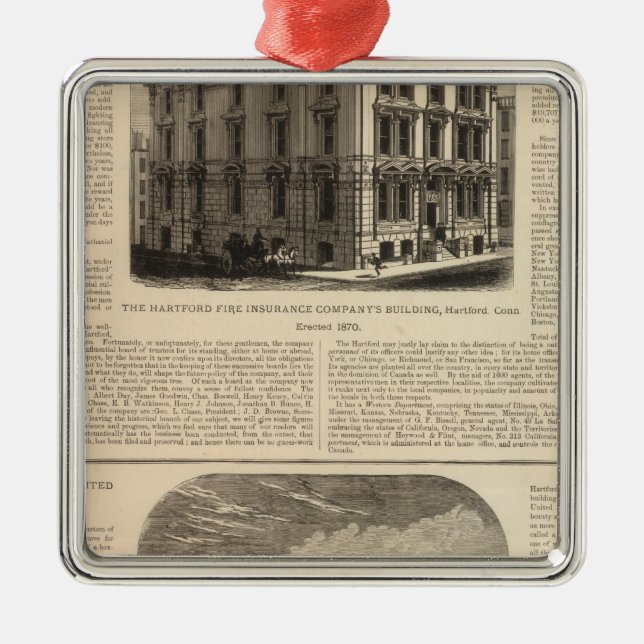 Hartforden avfyrar försäkringsbolag julgransprydnad metall (Framsidan)