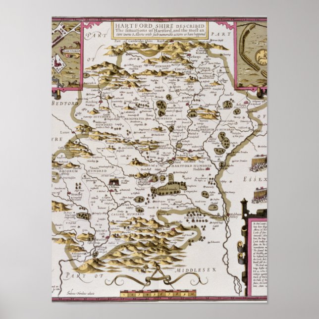 Hartfordshire och Hartford situation Poster (Framsidan)