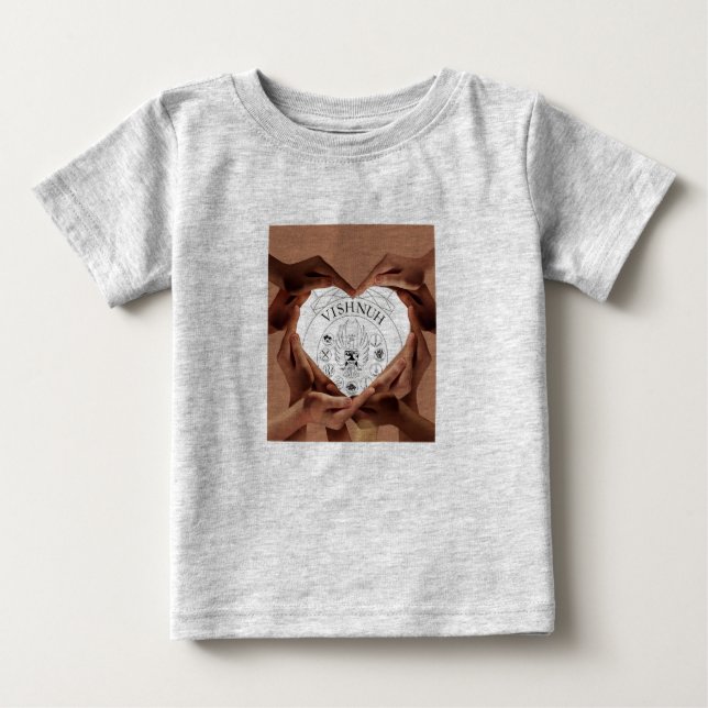 Harthanden op baby romper t shirt (Framsida)