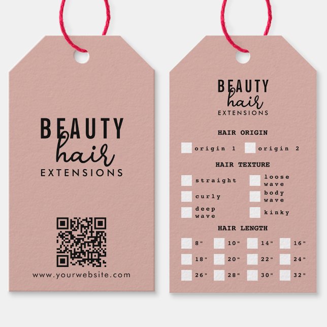 Hårtillägg Förpackning Hårfäste Märkre Hårfäste Presentetikett (Hair Extensions Packaging Hang Tag Hair Branding)