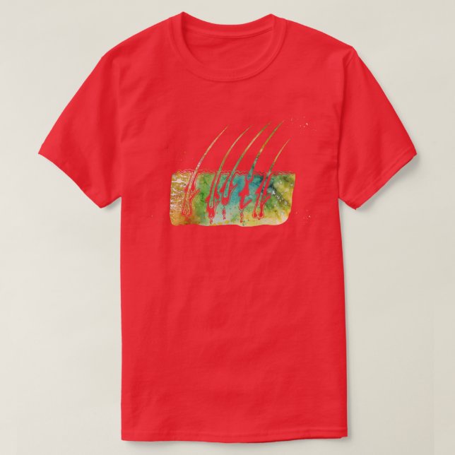 Hårtillväxtsteg T Shirt (Design framsida)
