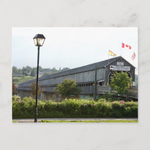 Hartland Bridge Longest Covered Bridge Postcard Vykort
