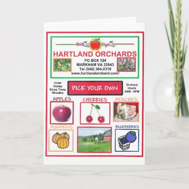 HARTLAND ORCHARDS KORT (Framsida)