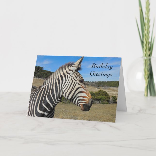 Hartmanns årskort Zebra Porträtt Kort (Framsida)
