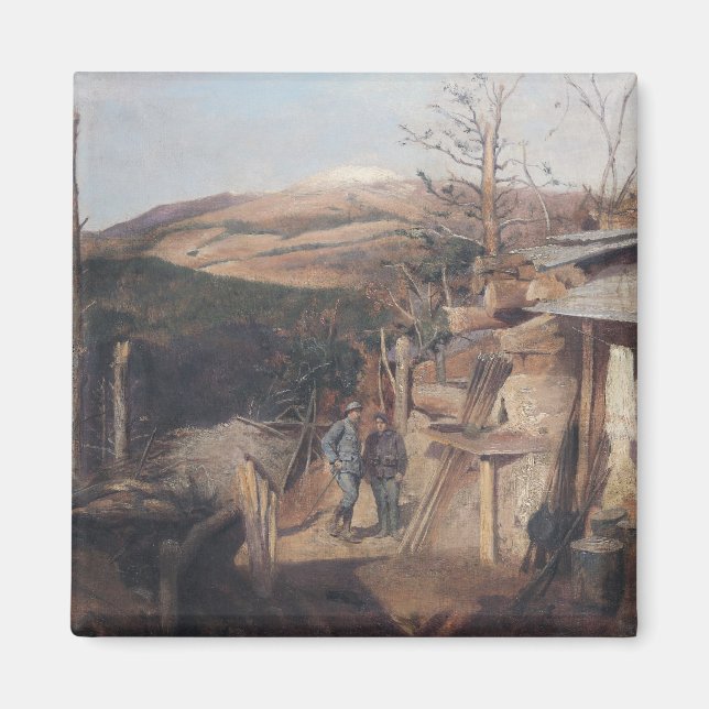 Hartmanswillerkopf, View from Roche-Sermet, 1915 Magnet (Framsidan)