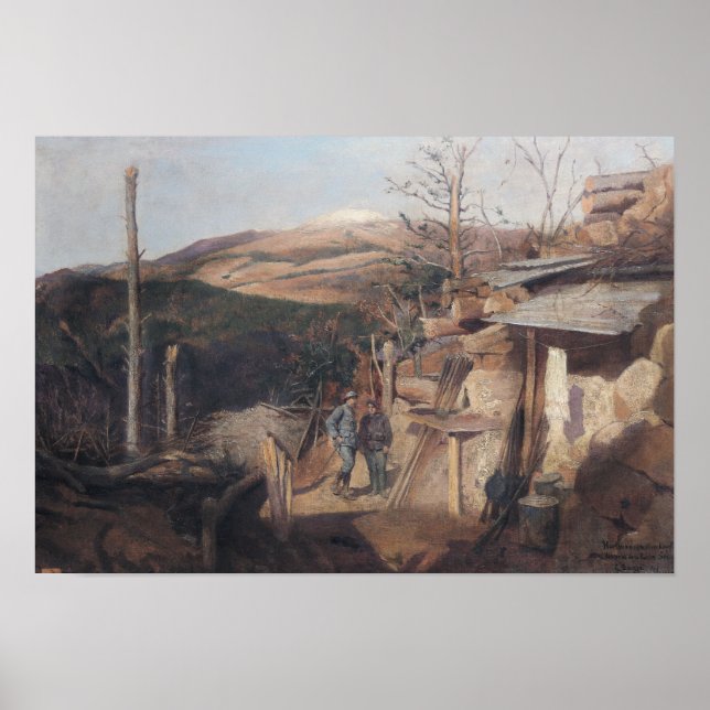 Hartmanswillerkopf, View from Roche-Sermet, 1915 Poster (Framsidan)