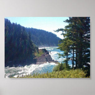 Hart's Cove, Oregon Kusten Poster