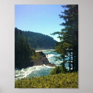 Hart's Cove, Oregon Kusten Poster