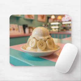 Hartsetsbanana Sundae | Retro Glass- och Godisaffä Musmatta