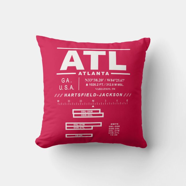 Hartsfield–Jackson Atlanta Intl flygplats ATL Kudde (Framsida)