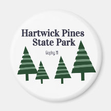 Hartwick Gräs State Park Round Magnet