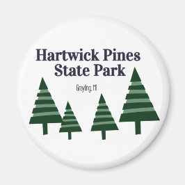 Hartwick Gräs State Park Round Magnet