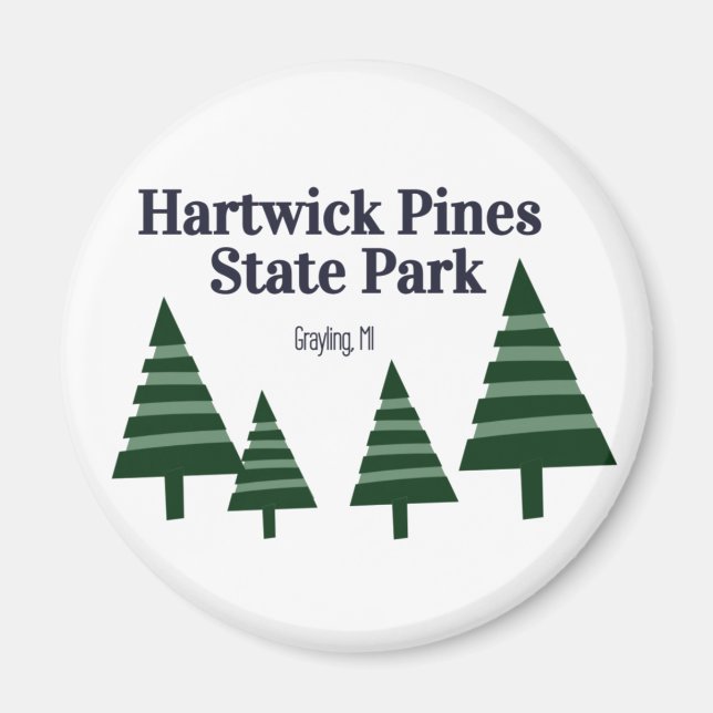 Hartwick Gräs State Park Round Magnet (Framsidan)