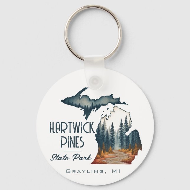 Hartwick Gräs State Park Souvenir Gift Nyckelring (Framsida)