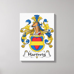 Hartwig familjvapensköld canvastryck