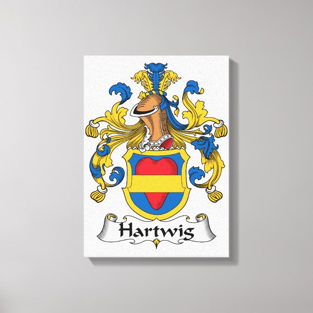 Hartwig Family Crest Canvastryck (Framsida)