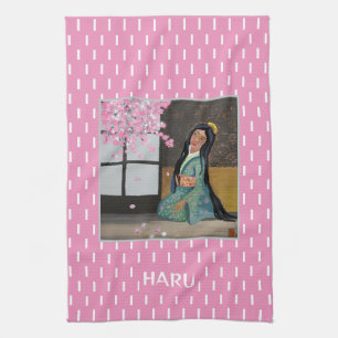 Haru Japansk vår Art Kökshandduk