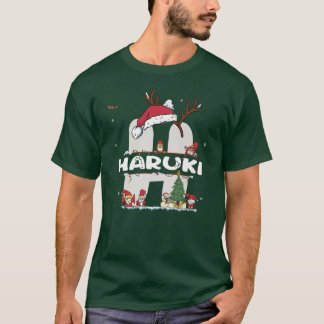 Haruki Christmasw Haruki Namn för roligt Julafton T Shirt
