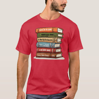 Haruki Murakami Bok Stack Bok Älskare Gift T Shirt