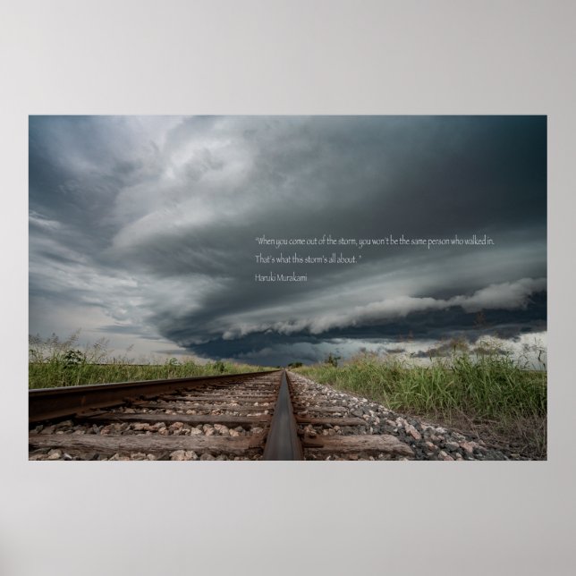 Haruki Murakami Storm Quote Poster (Framsidan)