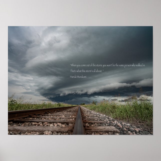 Haruki Murakami Storm Quote Poster (Framsidan)