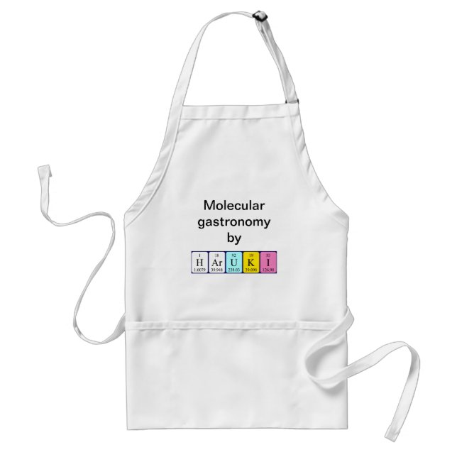Haruki periodiskt återkommande bord namn apron förkläde (Framsidan)