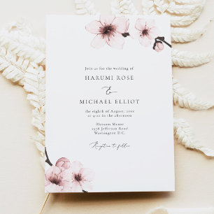 HARUMI Elegant Sakura Cherry Blommar Bröllop Inbjudningar