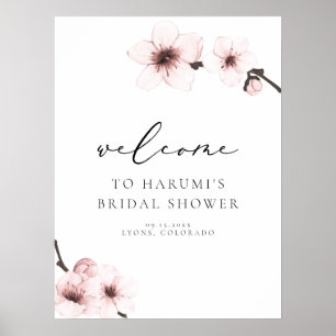 HARUMI Sakura Körsbärsblom Bröllopsdusch Välkommen Poster