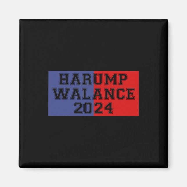 Harump Walance 2024 Shirt Harris Trump Wheimer Van Magnet (Framsidan)