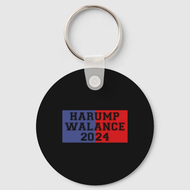 Harump Walance 2024 Shirt Harris Trump Wheimer Van Nyckelring (Framsida)