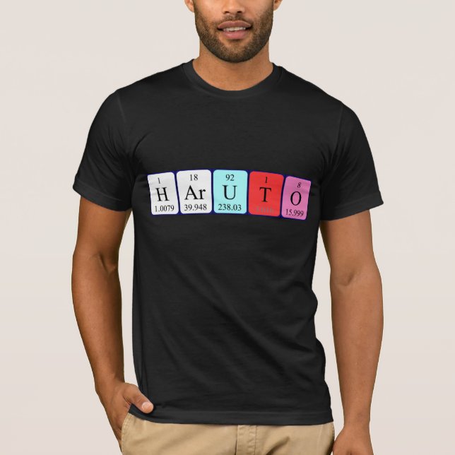 Haruto periodisk skjorta bord namn tee shirt (Framsida)