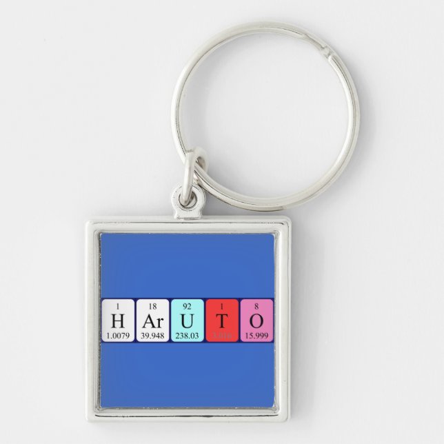 Haruto periodiskt bord namn nyckelring (Framsidan)