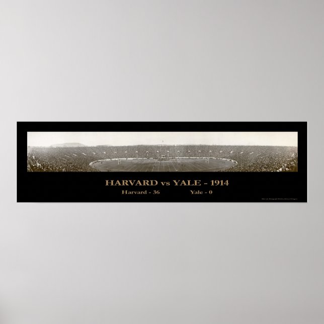 Harvard Yale Fotboll 1914 Poster (Framsidan)