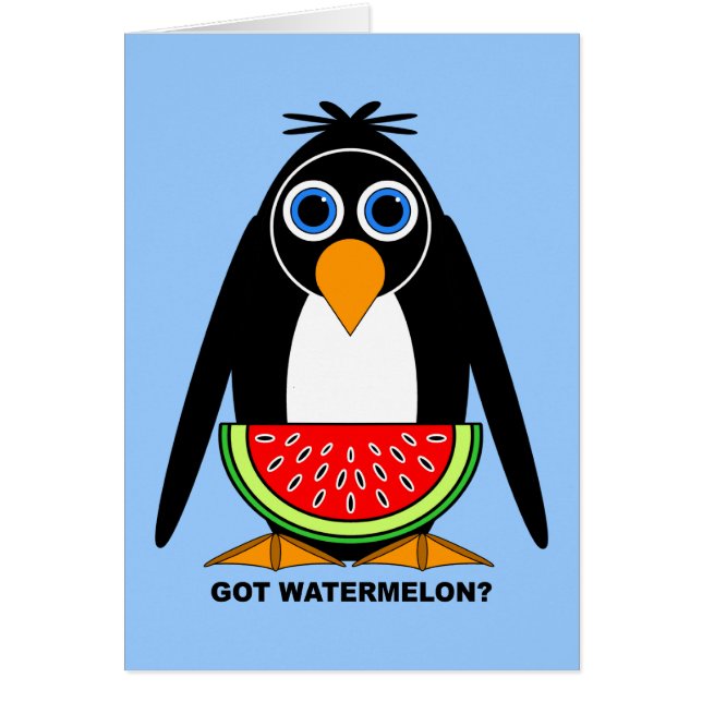harvattenmelon hälsningskort (Framsidan)
