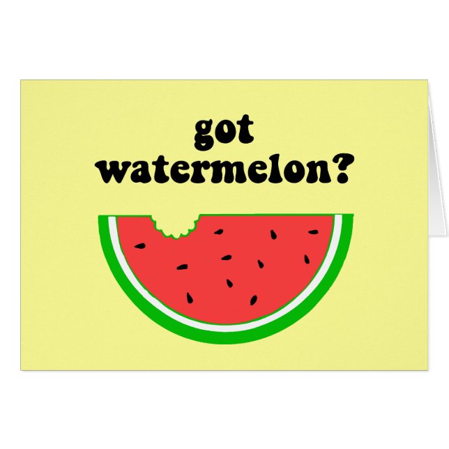 Harvattenmelon? Hälsningskort (Framsidan Horizontal)