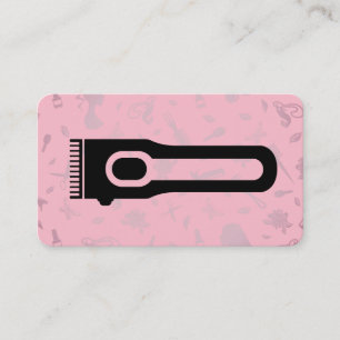 Hårverktyg   Barberare   Rosa Bakgrund Visitkort