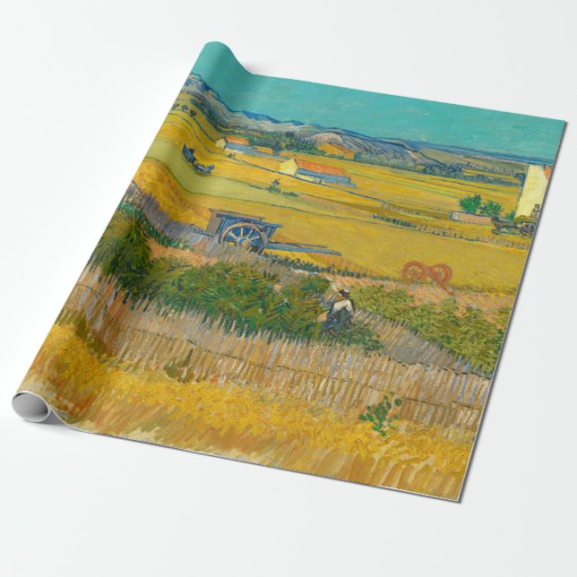 Harvest 1888 av Vincent van Gogh Presentpapper (Utrullad)