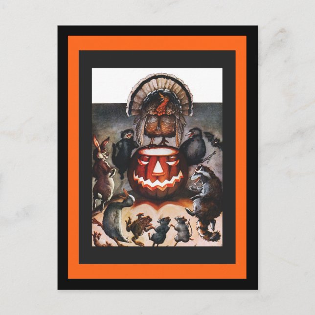 Harvest Animal Dance Vykort (Framsida)