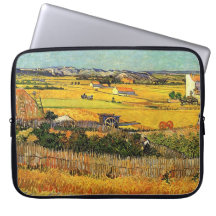 Harvest at La Crau, med Montmajour i Backgro