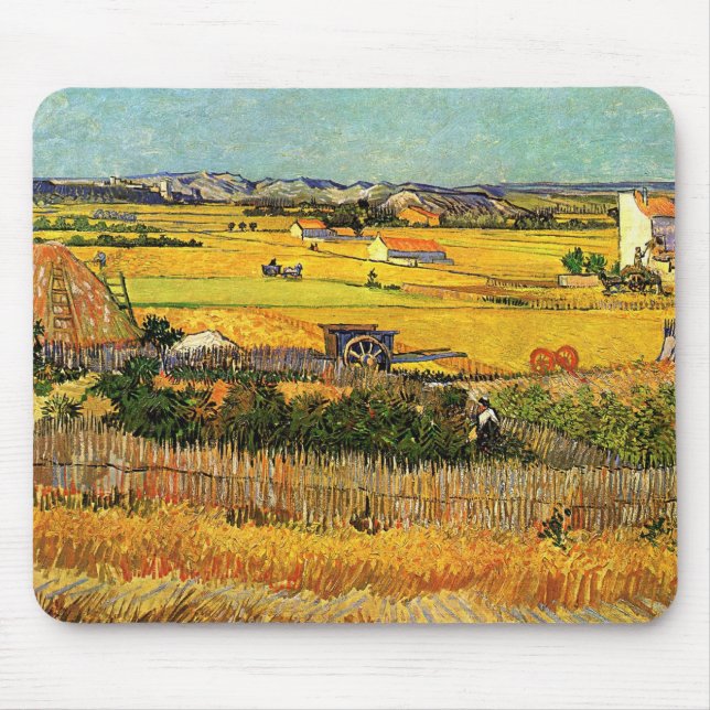 Harvest at La Crau, Montmajour av Vincent van Gogh Musmatta (Framsidan)