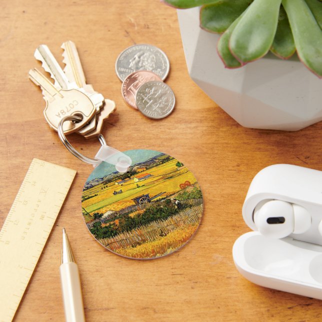 Harvest at La Crau, Montmajour av Vincent van Gogh Nyckelring (Skrivbord)