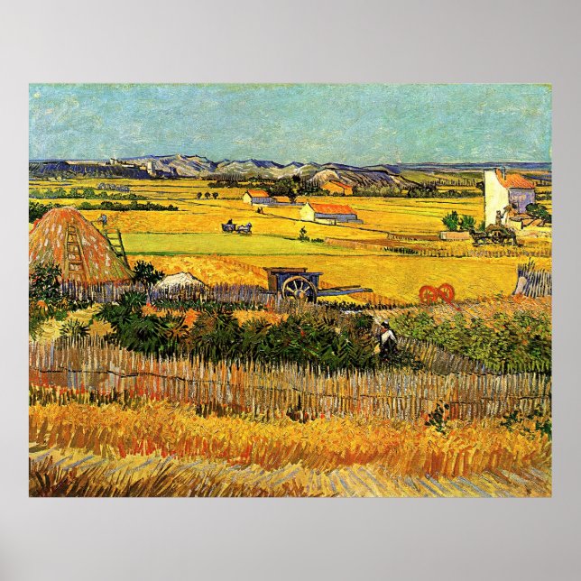 Harvest at La Crau (van Gogh) Poster (Framsidan)