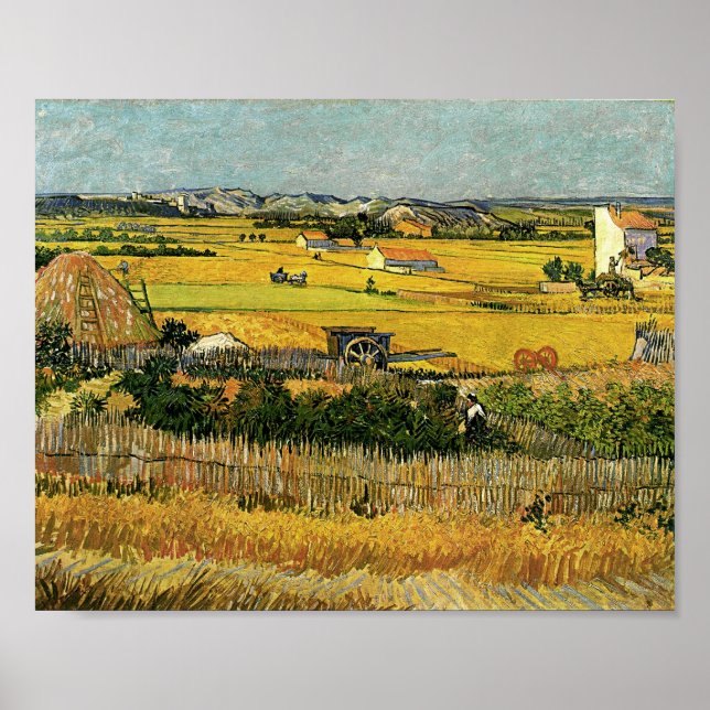 Harvest at La Crau, Vincent Van Gogh Poster (Framsidan)